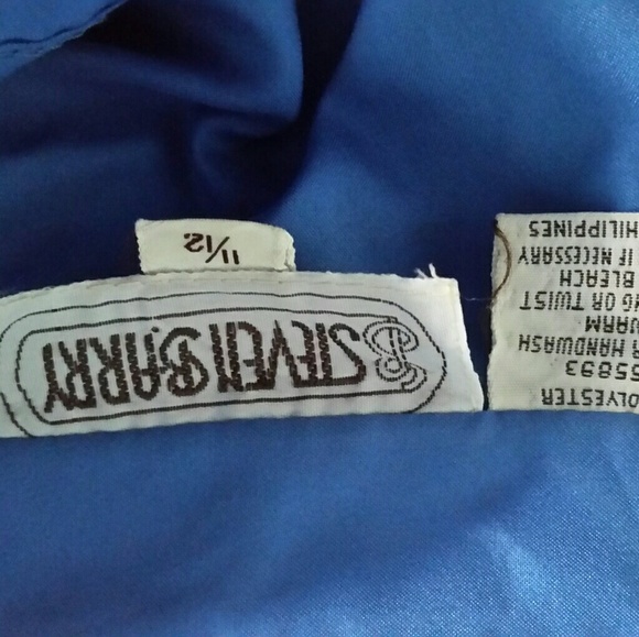 Steven Barry Blue Button Down Blouse Jr. SZ 11/12 - Picture 3 of 3
